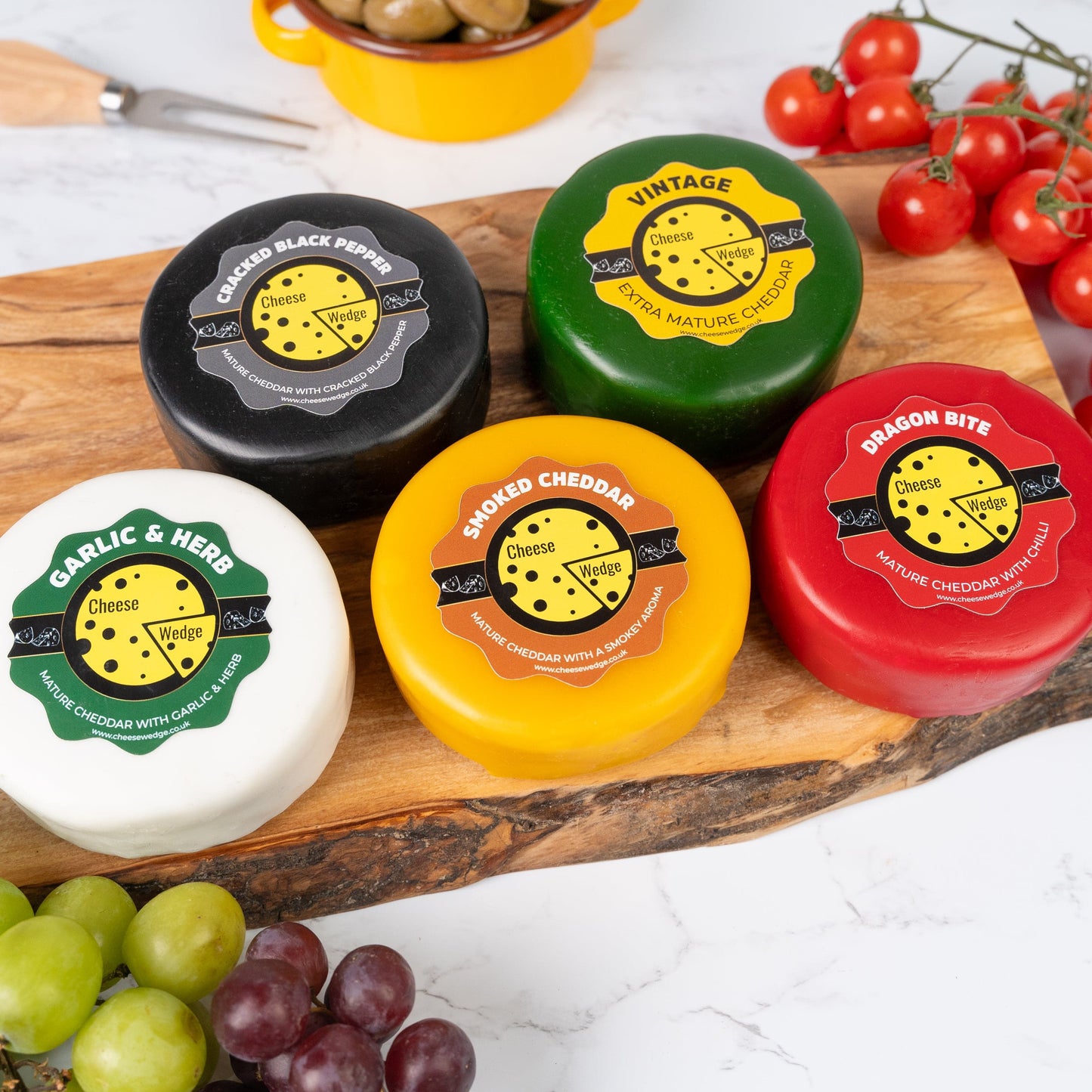 The Cheese Wedge Company Selection Box 5 X Cheese Truckle Bundle