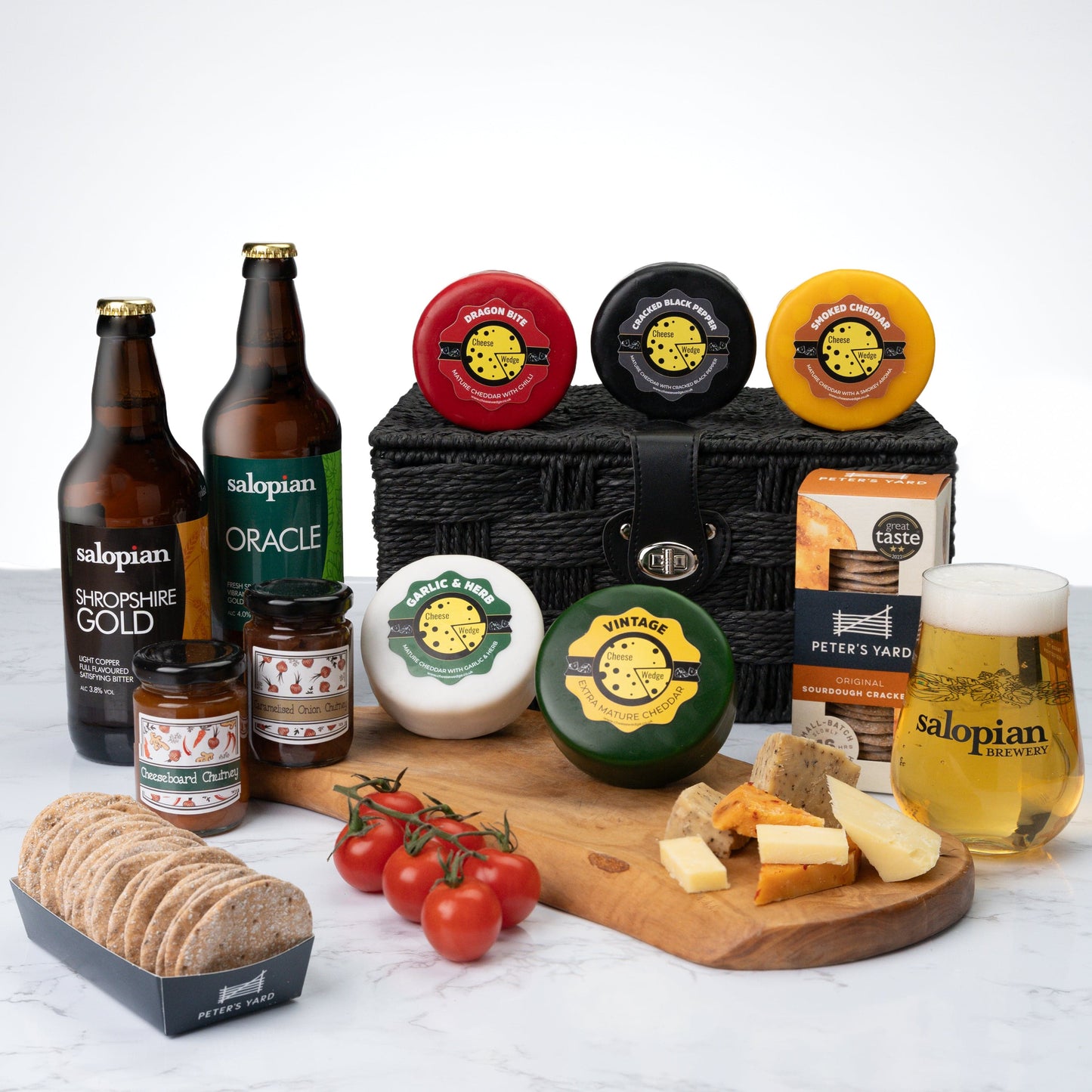 The Cheese Wedge Company Alcohol Hamper Cheese & Beer Lover's Hamper