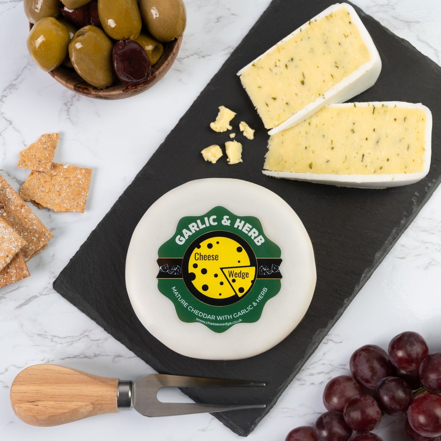 The Cheese Wedge Company Truckles Garlic & Herb - Waxed Truckle 200g