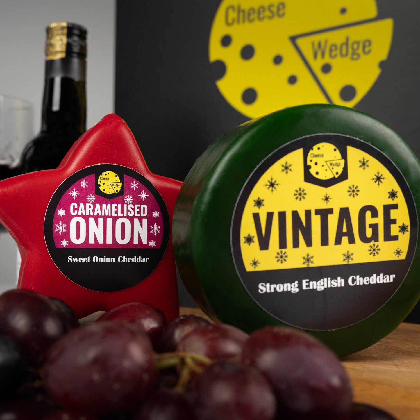 The Cheese Wedge Company Alcohol Hamper Signature Christmas Selection: Port, Cheese & Crackers