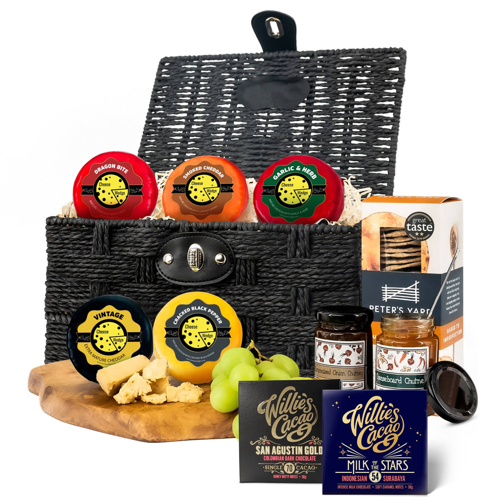 The Cheese Wedge Company Luxury Truckle Hamper With Chocolate