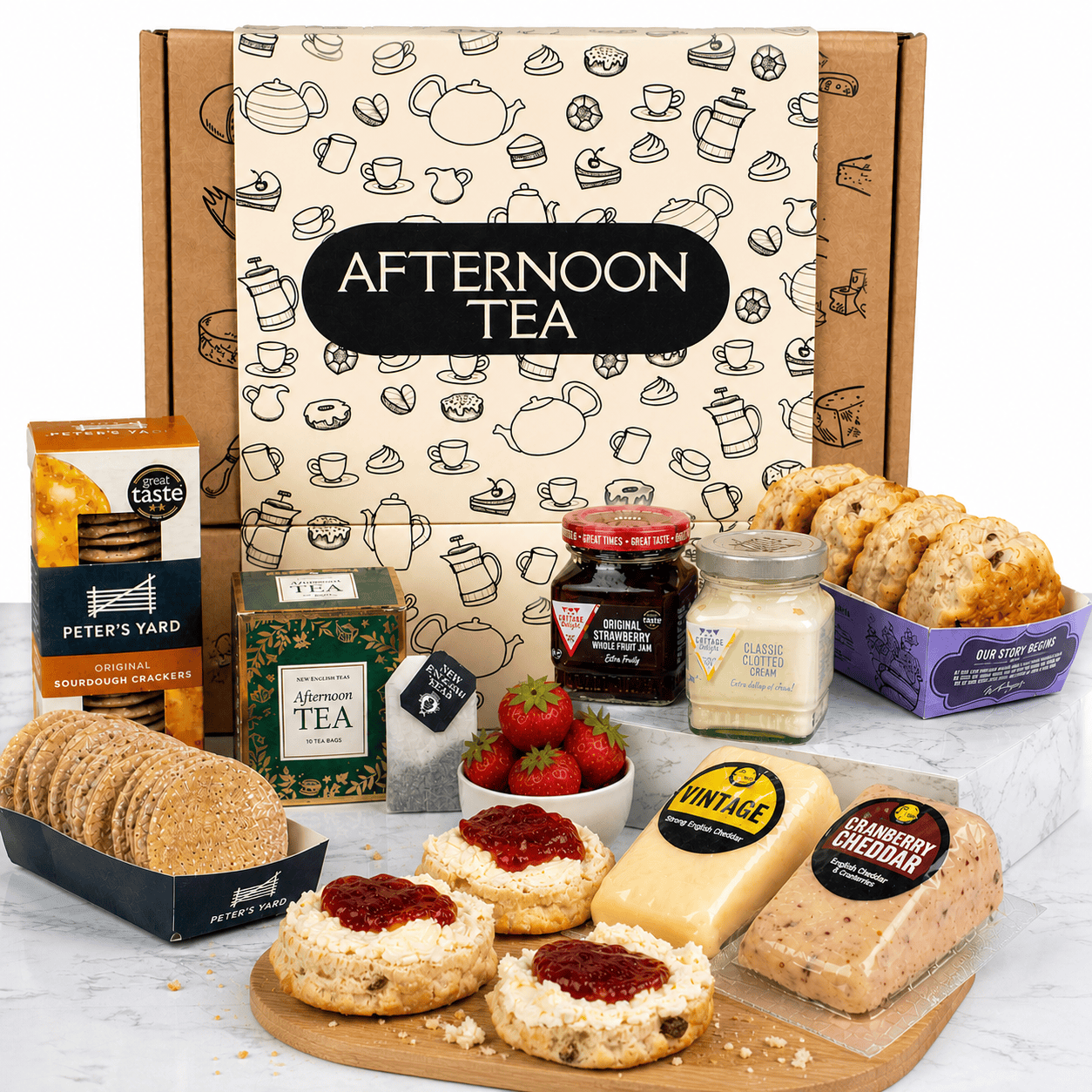 The Cheese Wedge Company Afternoon Tea Hamper | British Afternoon Tea Gift Set | Perfect Gift For Any Occasion