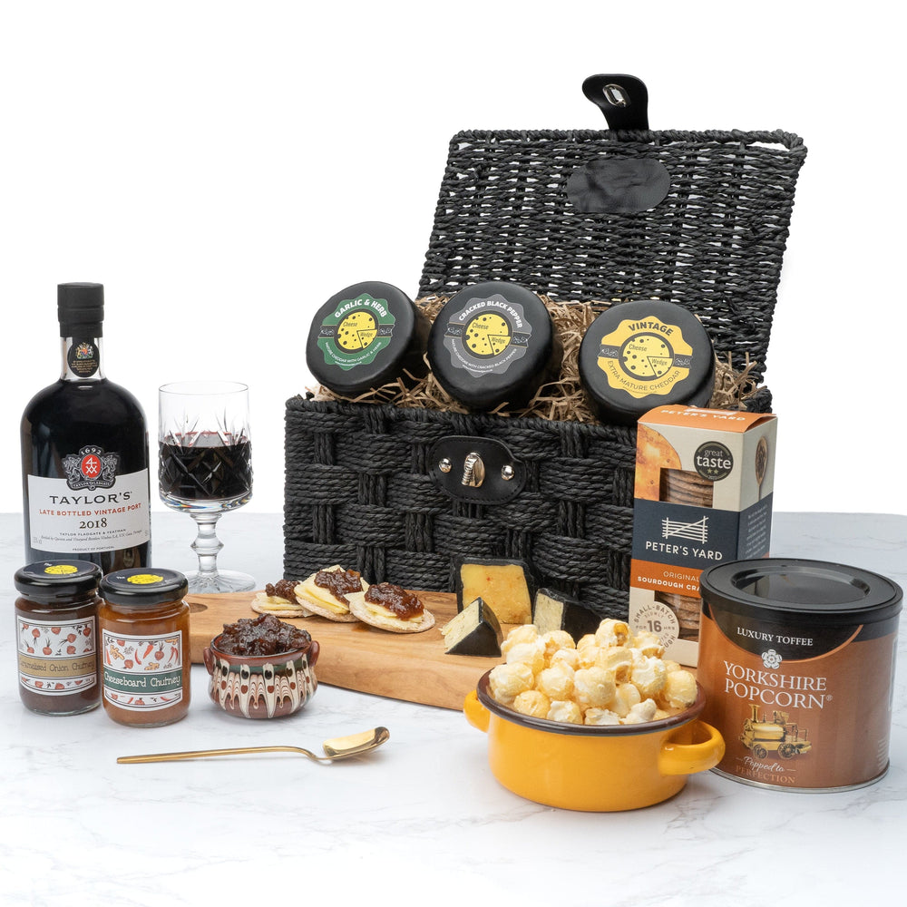 The Cheese Wedge Company Alcohol Hamper Port & Cheese Deluxe Hamper