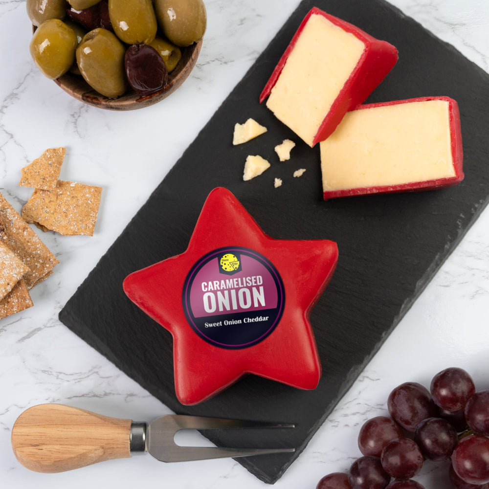 The Cheese Wedge Company Truckles Caramelised Onion Star - Waxed Truckle 200g