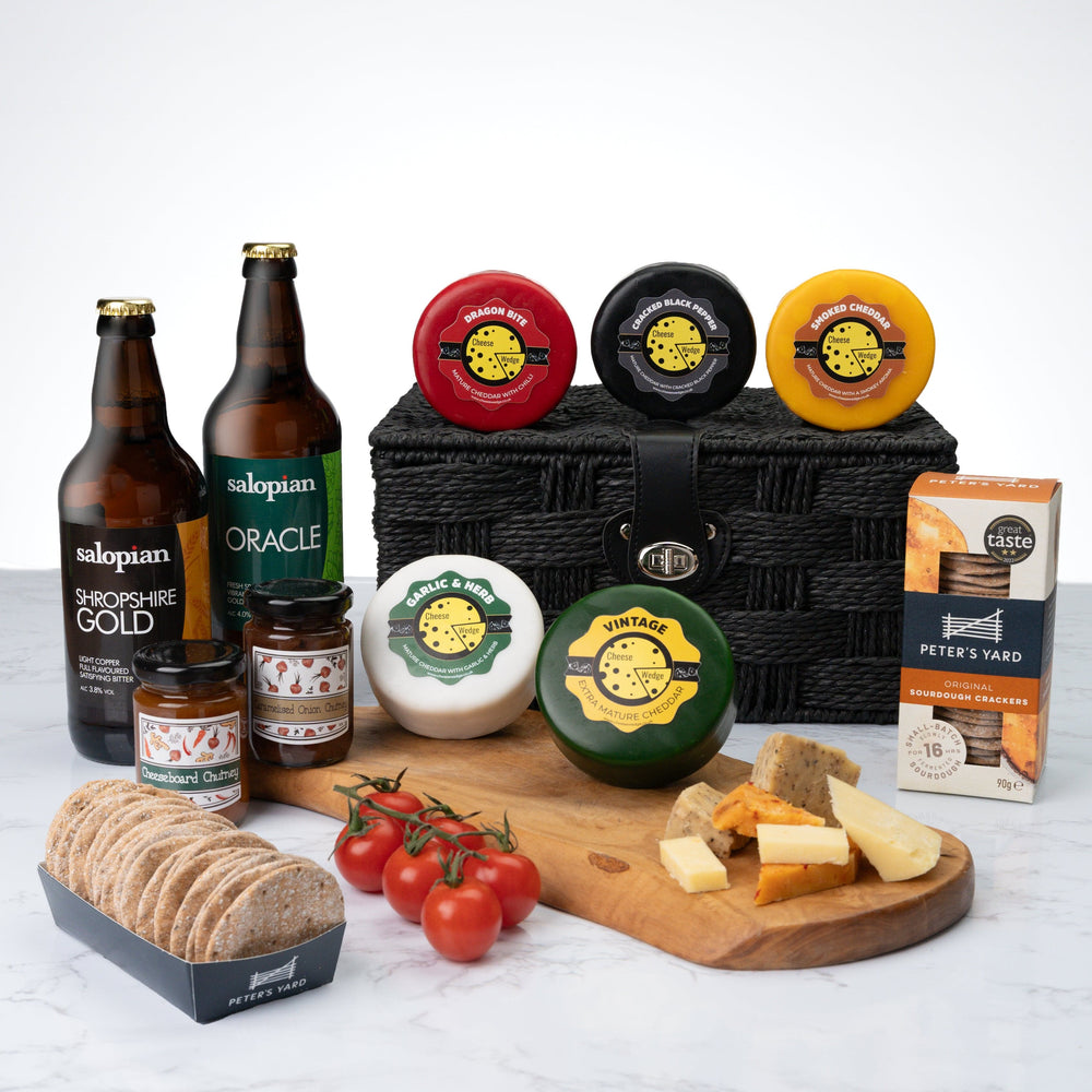 The Cheese Wedge Company Alcohol Hamper Cheese & Beer Lover's Hamper