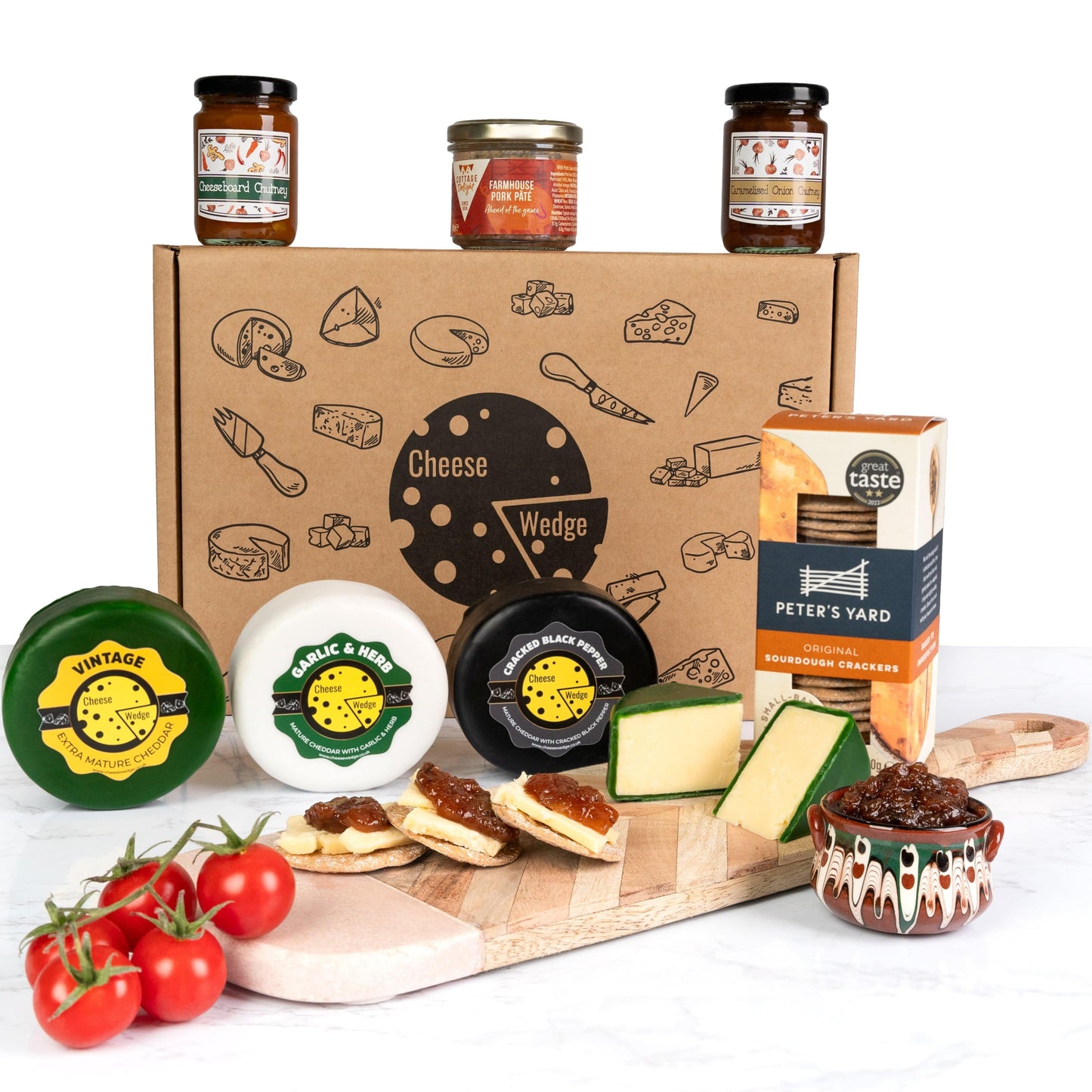 The Cheese Wedge Company Selection Box Cheese & Pate Hamper | 7 Luxury Items
