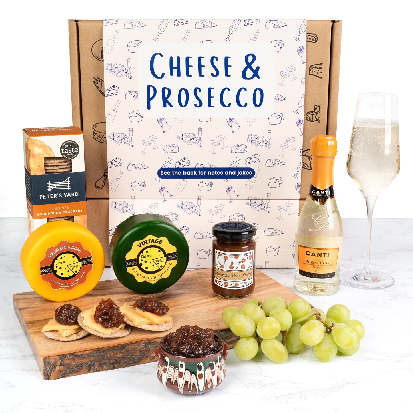 The Cheese Wedge Company Alcohol Hamper Cheese & Prosecco Gift Box