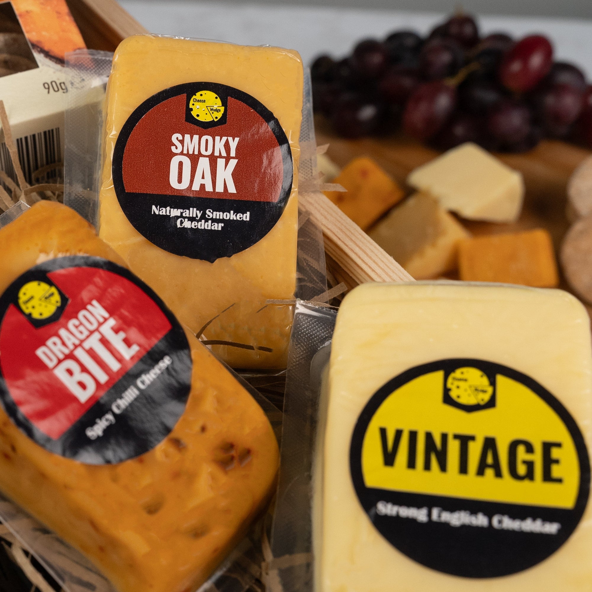 The Cheese Wedge Company Alcohol Hamper Cheese Wedges And Wine Gift Box