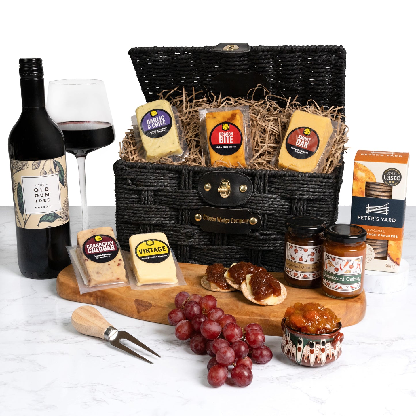 The Cheese Wedge Company Alcohol Hamper Cheese & Wine Hamper