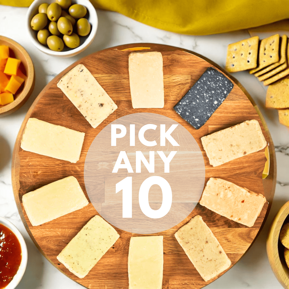 The Cheese Wedge Company Bundle 10 Cheese Wedges 10 Cheese Wedges | Pick Any 10 | Perfect Cheese Gift