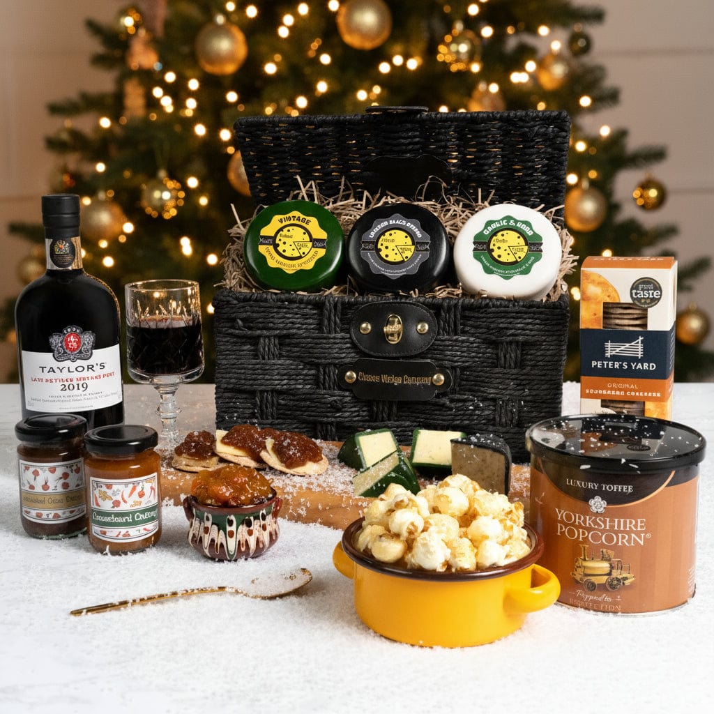 The Cheese Wedge Company Alcohol Hamper Port & Cheese Deluxe Hamper