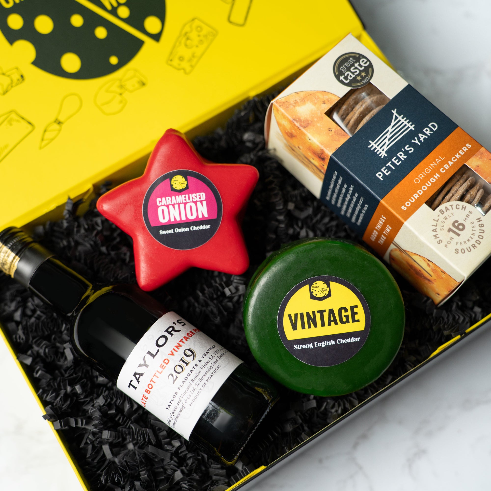 The Cheese Wedge Company Alcohol Hamper The Signature Selection: Port, Cheese & Crackers