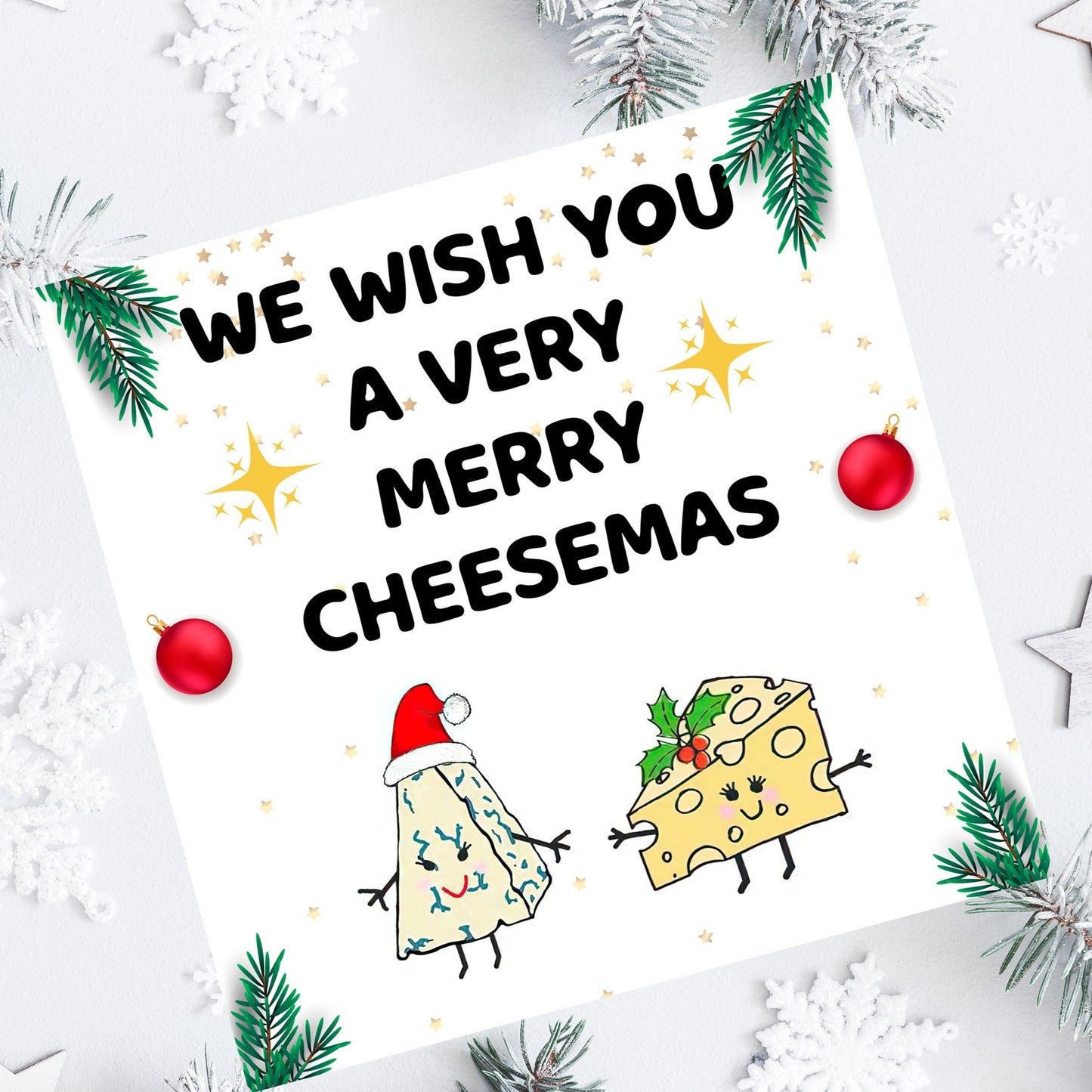 The Cheese Wedge Company Selection Box Christmas Card